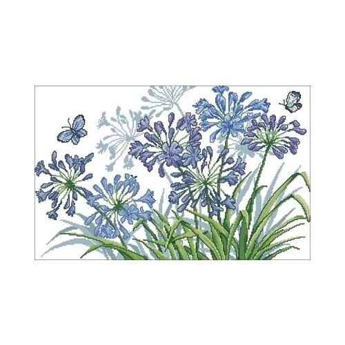 Watercolor Flower-Manshu Shahua Needlework,For Embroidery,DIY 14CT Unprinted Arts Cross stitch kits Set Cross-Stitching