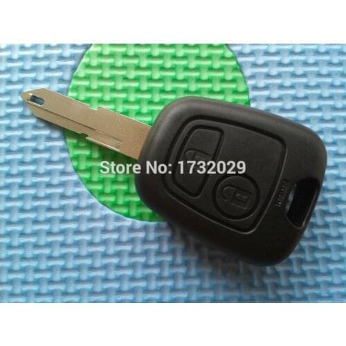 1pcs New Replacement Car Key Cover Housing 2 Buttons Remote Key Shell Fob Case Fit For Citroen C2 With 206 Blade Uncut No Logo