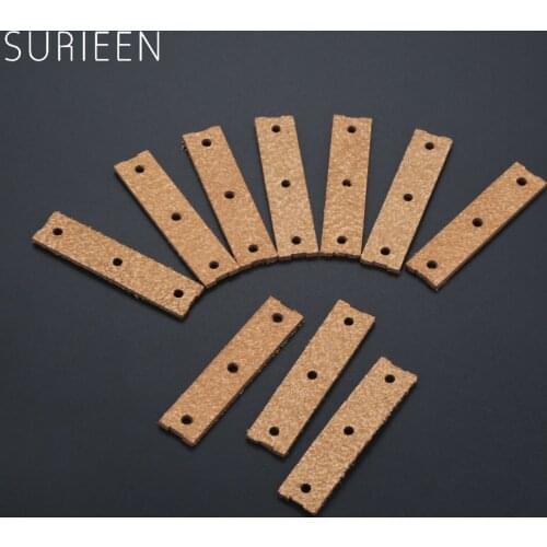 10 Pcs Hunting Microfiber Leather Slingshot Pouches Pouch For Outdoor Shooting Catapults Sling Shots Bow Replacements 60*14mm