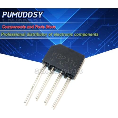 10PCS KBP310 ZIP4 1000V 3A bridge rectifier new and IC