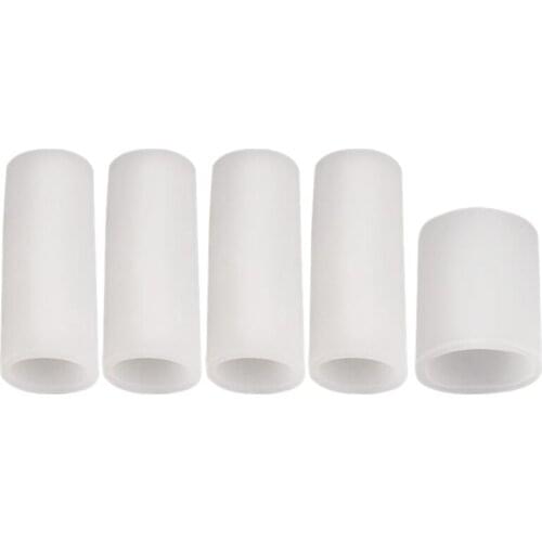5pcs/Set Soft Silicone White Finger Separator Sleeve Tube Protector Fingers Cover Multi-purpose Finger Protector