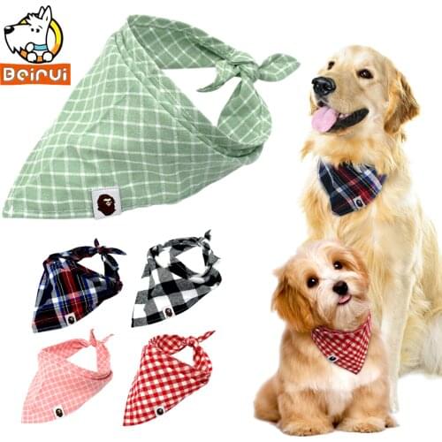 5pcs Dog Bandana Plaid Pet Scarf Bow ties Collar Cats Dogs Grooming Accessories for Small Medium Large Pet Chihuahua Pitbull