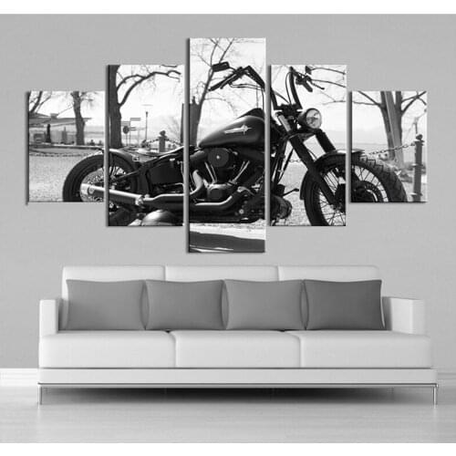 5d Diy Diamond Painting 5 Piece Black and White Pictures cross stitch Diamond Embroidery Autobike lovers Home DecorationsZP-459