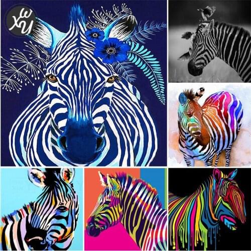 DIY Diamond Painting Zebra Full Square New Arrival Diamond Embroidery Colorful Picture of Rhinestones Diamond Mosaic Accessories