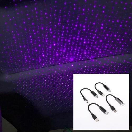 Car Atmosphere Light Auto Interior Ambient Star LED USB Projector Starry Sky