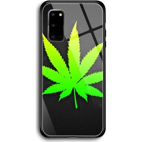 Leaf art Phone Case Tempered Glass For Samsung S7 S8 S9 S10E S20 21 30 Plus ultra Note 8 9 10 Plus A7 2018
