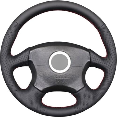 Black PU Faux Leather Steering Wheel Cover for Subaru Impreza WRX 2002 2003 2004 Impreza WRX STI 2004