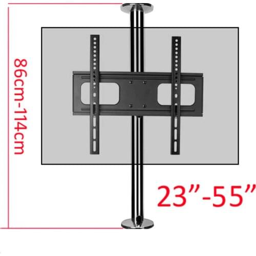 DL-A10S-86 NEW 23"-55" stainless steel LCD TV stand mounts bracket in Partition wall 360 rotate height adjust 110cm 86cm 114cm