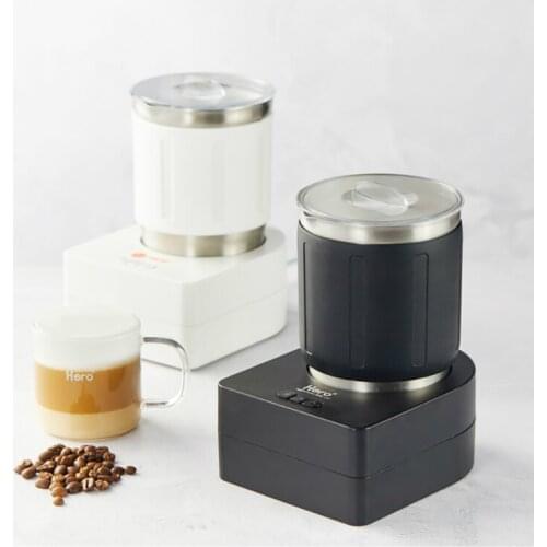 JRM0053 New Hero Foamer Home Milk Electric Steamer Automatic High Quality Foaming Coffee Frother Machine Cold And Hot Mixing Cup