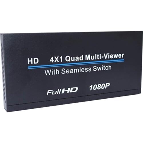 Full HD 1080P 4x1 Multiviewer Quad Multi-viewer HDMI-Compatible HDTV Video Converter 4 TV Screens Splitter Seamless Switch