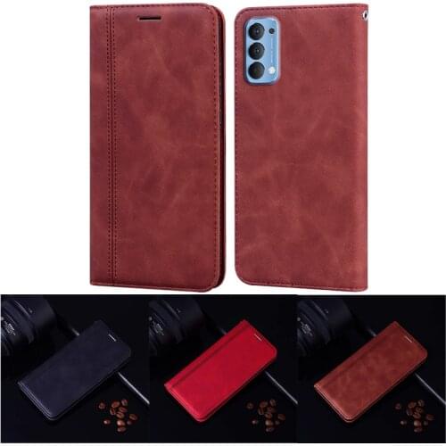 Leather Flip Case For OPPO Reno4 F Lite Pro SE Z 4G 5G чехол Cover Telefon Wallet Capa Funda OPPO Reno 4 Case Protect Shell Etui