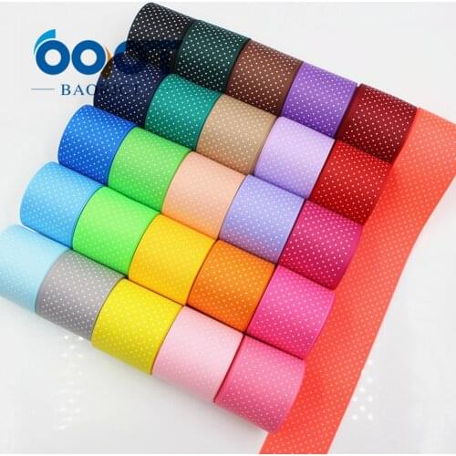 OOOT BAORJCT 176222 38mm 10 yard Dots Ribbons Thermal transfer Printed grosgrain Wedding Accessories DIY handmade material