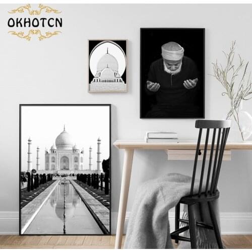 Taj Mahal Mosque Wall Art Canvas Painting Islam Muslim Arabic Nordic Posters And Prints Wall Pictures For Living Room Home Decor