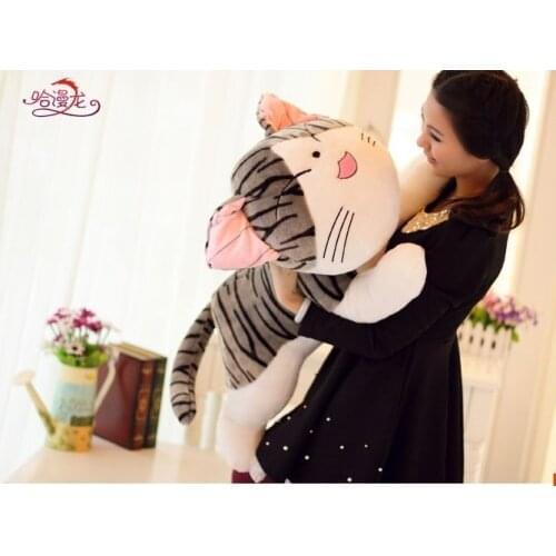 NEW STuffed Chis cat plush toy 80 cm squint cat chi cat doll 31 inch soft Toy birthday gift wc560