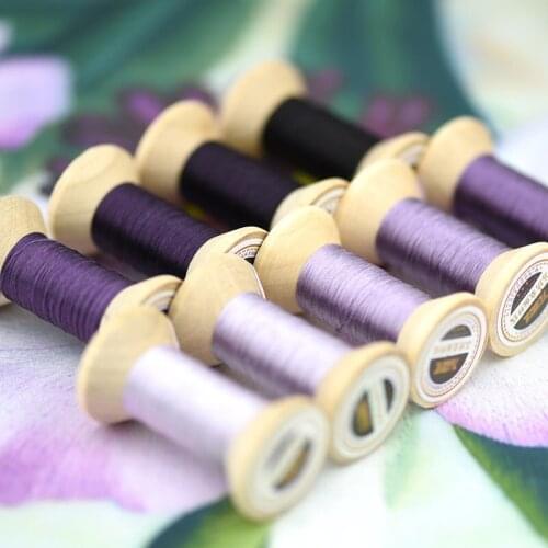 New Item Chinese 100% Silk Embroidery Thread Yarn embroidery floss for Sewing Article Wooden packing silk thread