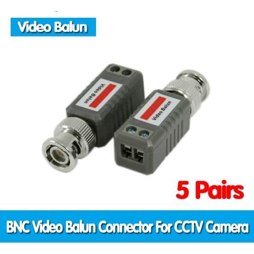 10pcs CCTV Video Balun Passive Transceivers 2000ft Distance UTP Balun BNC Cable Cat5 CCTV UTP Video Balun