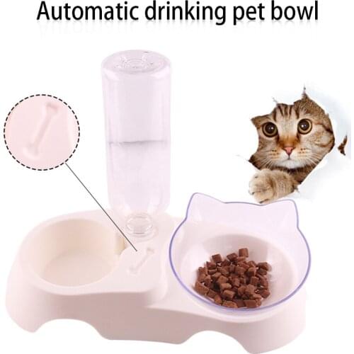 Pet Cat Elevated Bowls Durable Double Bowls Raised Stand Cat Feeding & Watering Supplies Dog Feeder Dropship