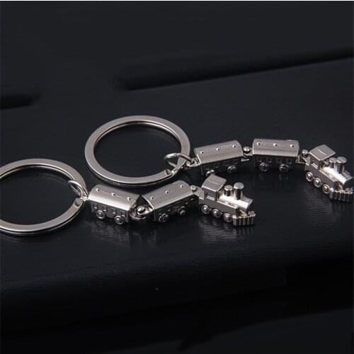 Hot Car Metal Keychain Men Women Key Chain Party Gift jewelry Small train Bag Charm Accessories key Ring