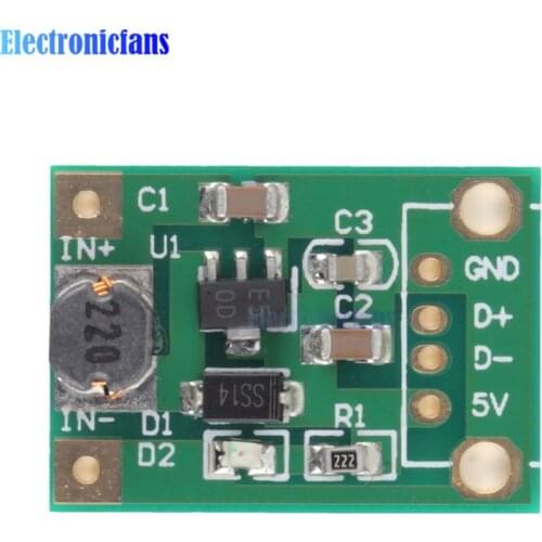 5PCS DC-DC Boost Converter Step Up Module 1-5V to 5V 500mA 600mA Max For Arduino