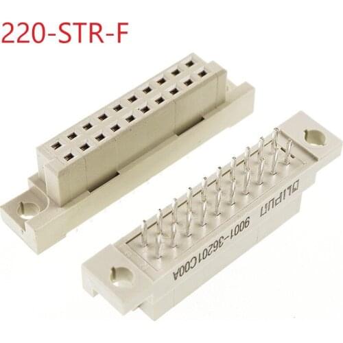 5pcs DIN 41612 Connector 2 Rows 20 Positions Female Socket Receptacle Vertical Through Hole 2x10 Pin Pitch 2.54mm DIP