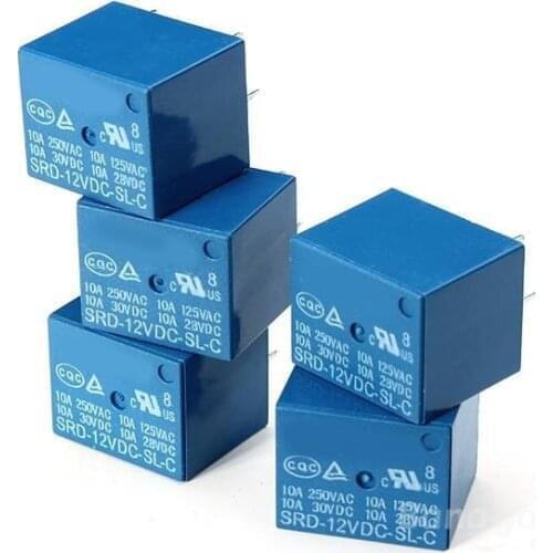 Free Shipping 20pcs /lot SRD-12VDC-SL-C PCB Type 12V DC Relay Module
