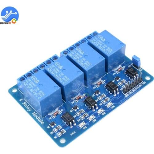 DC 5V Relay Module 4 Channel Delay Relay Control Board with Optocoupler LED Indicator Switch Board