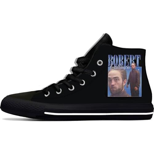 Robert Pattinson Standing Meme Cool Funny Fashion Casual Cloth Shoes High Top Lightweight Breathable 3D Print Men Women Sneakers