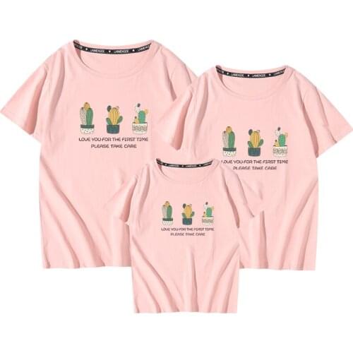 Cactus Printing Good Cotton Short Sleeve T Shirts Men 4XL Black Top Tee Family Matching Outfit Clothing Beach Casual TShirt