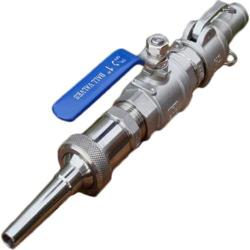 Stainless steel water gun nozzle quick connection switch 6 minutes 1 inch 1.5 inch 2 inch high pressure flushing nozzle