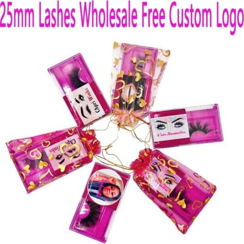 Free Custom Logo 25mm Lashes 30/50/100/200Pairs Wholesale Glitter Paper Rectangle Case packaging Label Makeup Box Mink Lashes
