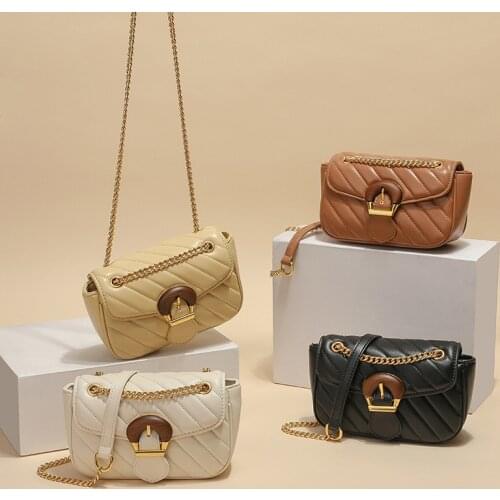 Female Lingge Chain Small Bag Fashion Shoulder Bag Female Mini Mobile Phone Bag Corssbody
