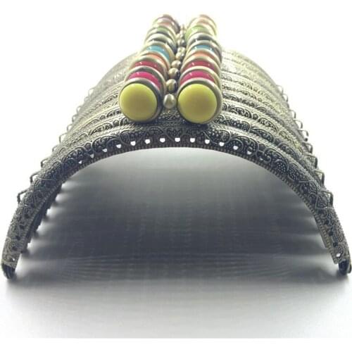12.5cm women DIY coin bag making knurling purse frame metal clasp colorful eye kiss buckle 10pcs/lot