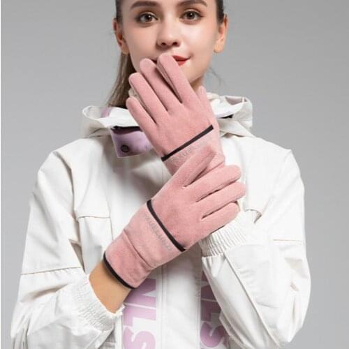 Derong Winter Ladies Warm Gloves Autumn and Winter Outdoor Driving Windproof Riding Anti-Skid Waterproof Ski Touch Screen Gloves