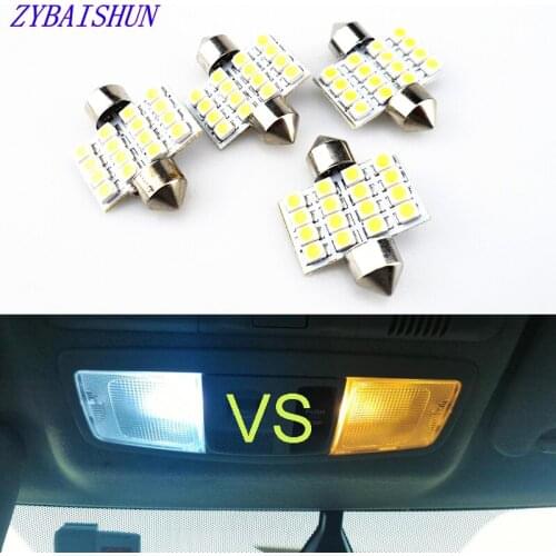ZYBAISHUN white LED reading lights Inner light dome lamp for Mitsubishi ASX Outlander 2012 2013 2014 2015 4 pcs / group