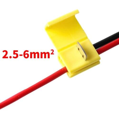 10PCS / 20PCS quick connector crimping insulated electric terminal without stripping terminal clamp AWG22-10