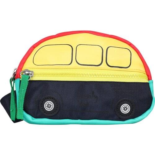2021Lovely Childrens Cute Crossbody Bag Kids Chest Pack Cartoon Car Wallet Pocket for Infants Boys Canvas Messenger Bag