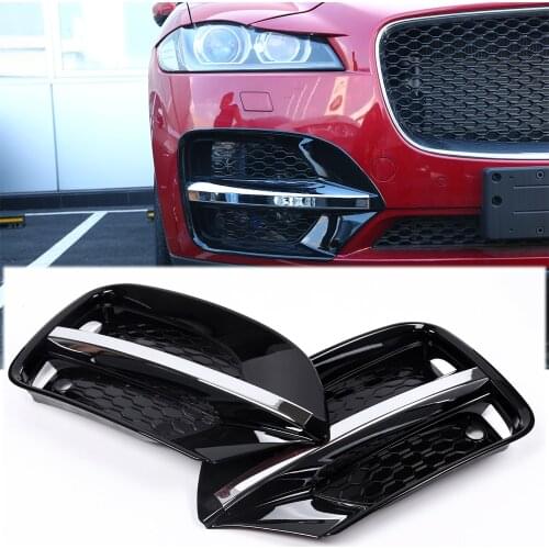 4pcs Front Bumper Grille Fog Light Cover Trim ForJagua F-Pace X761 2016-2019