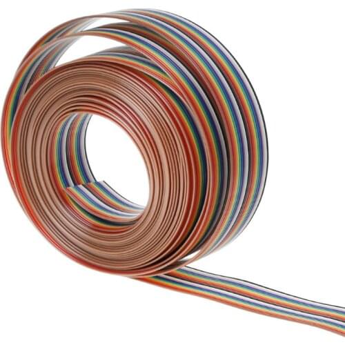 5m Rainbow Cable 20Pin DuPont Wire With 1.27mm Line Pitch Connect Wires