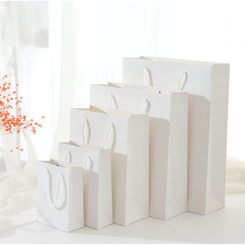 White/Black Multifuntion Gift Bag Wedding Candy Box Gift Bag Pure Color Paper Bag Chocolate Boxes Cookies Bag Clothing Gift Bags