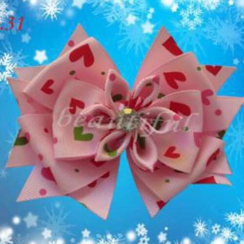 50 BLESSING Good Girl Boutique 4.5" A-Snowflakeaccessories Bow Clip 130 No