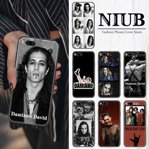 Maneskin Damiano David Phone Case For Xiaomi Mi Note 8 9 10 11 9T 10T A3 Lite Pro Ultra black 3D bumper trend funda silicone