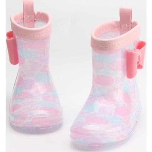 Kids Shoes Rain Fashion Classic Childrens Shoes Pvc Rubber Kids Baby Cartoon Shoes Childrens Water Shoes Waterproof Rain Boots