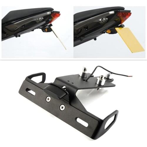 For Kawasaki ER-6N 2012-2017 ER-6F 2012-2017 Motorcycle License Plate Holder License Bracket Tail Tidy Fender Eliminator Black