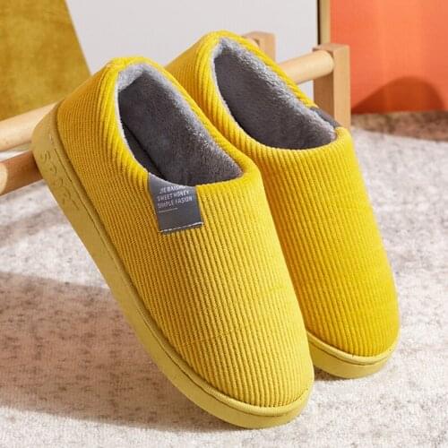 House Shoes Woman Soft cozy Anti-slip winter woman slippers Ladies Indoor outdoor stripe Female shoes warm plush fur slippers