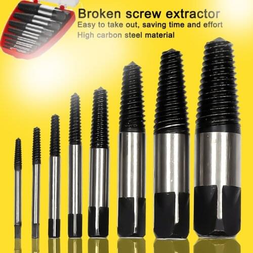High Carbon Steel Broken Screw Extractor Extractor Card Fine Screw Extractor Bolt Remover Easy Extraction Tool Accessories