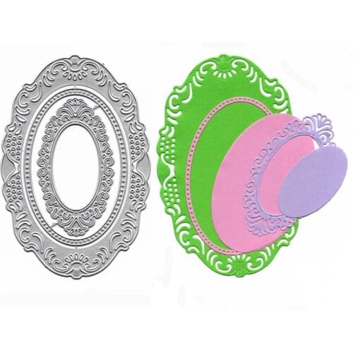 Ellipse Frame New Cutting Dies For 2021 Troqueles De Corte De Metal Scrapbooking Background Decor Stencil Clear Stamps And Dies