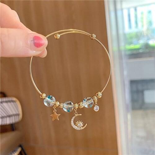 Fantasy Little Fairy Star Moon Student Bracelet Girl Long Distance Relationship Gifts Romantic Luxury Jewelry Wholesale
