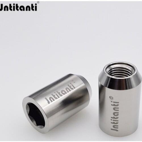 Jntitanti sliver color high performance inner hex socket Gr.5 titanium alloy lug nuts M12*1.5*32mm