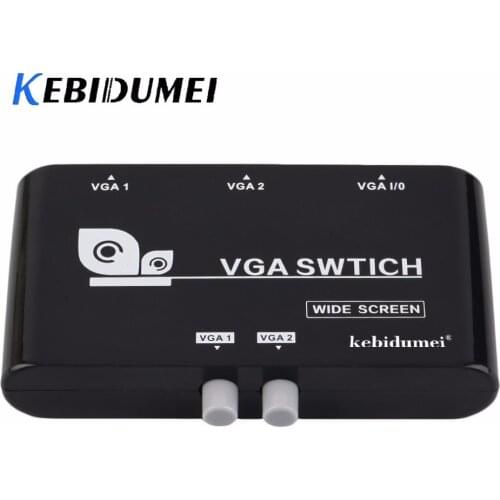 Kebidumei New 2 In 1 Out VGA/SVGA Manual Sharing Selector Switch Switcher Box For LCD PC