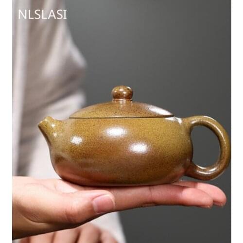 WSHYUFEI Chinese Yixing teapot zisha Tea Pot handmade Raw ore Green mud tea set kettle purple clay Customized gifts 190ml